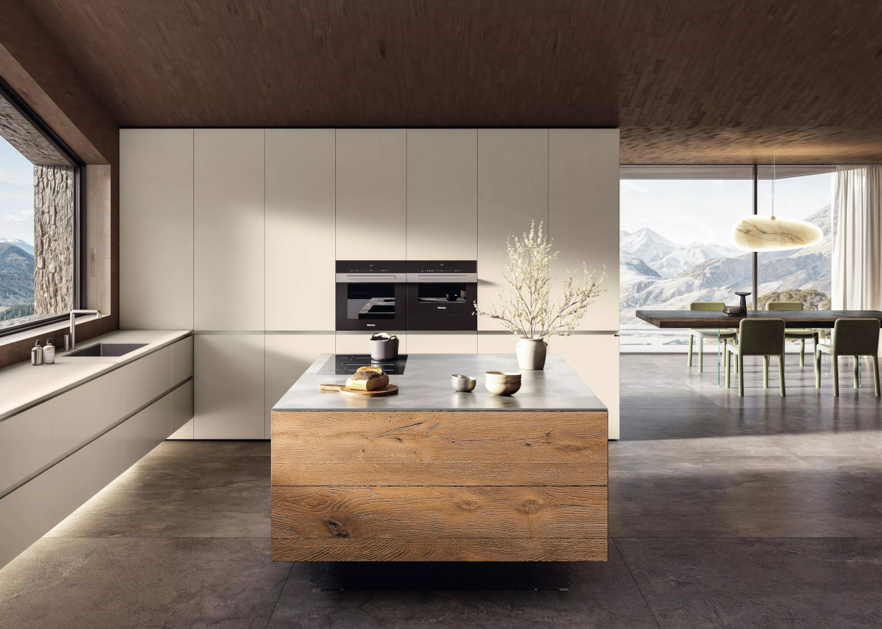 cocina suspendida diseño italiano