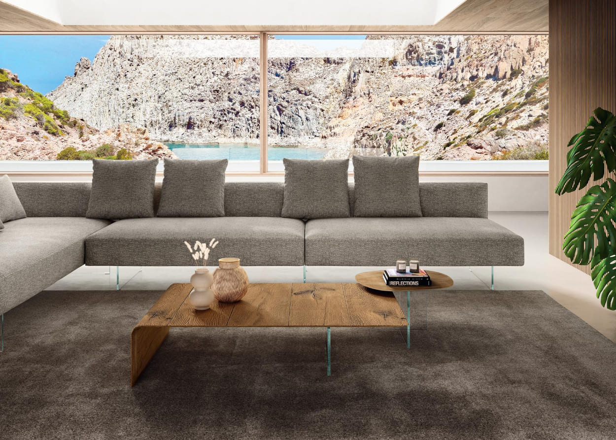 Sofá, mesa de salones Lago