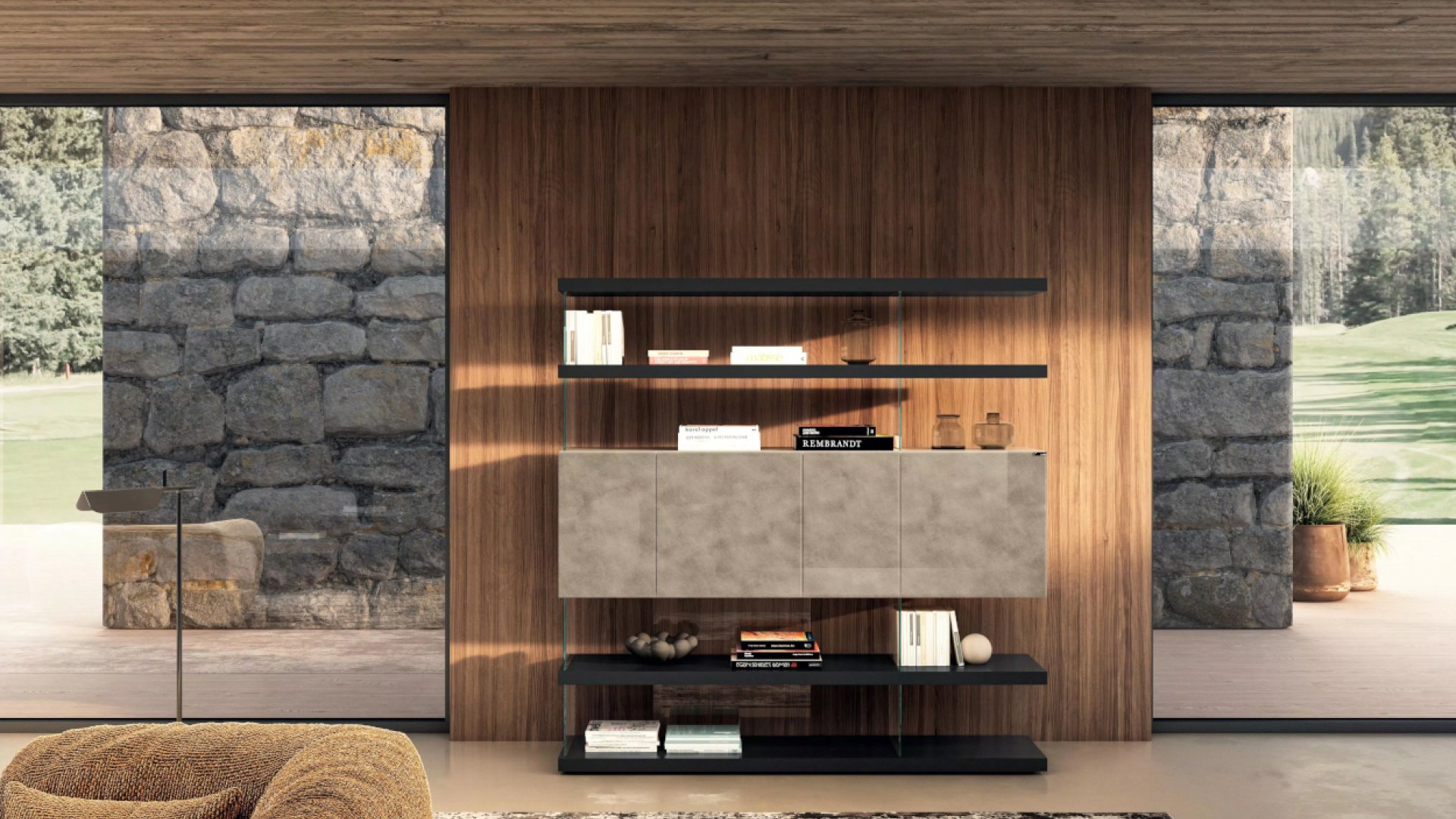 Cómo combinar madera natural y cristal en interiores modernos