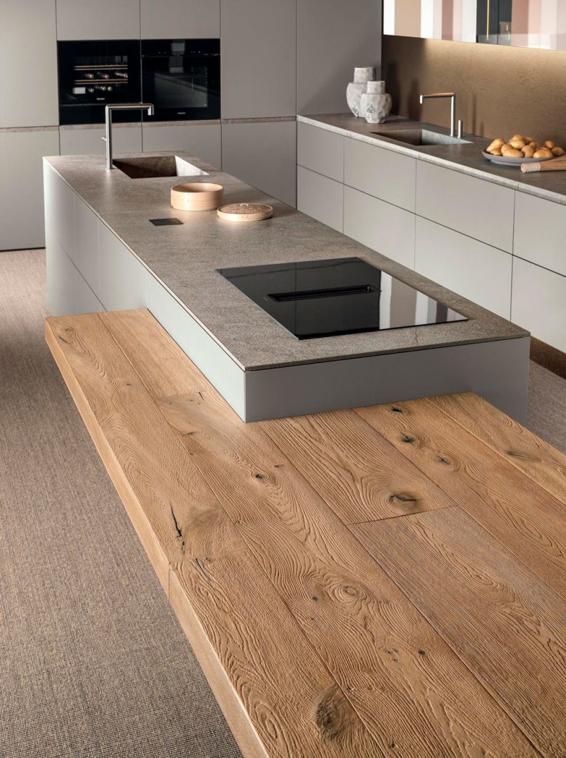 Cocina LAGO con acabado de Madera